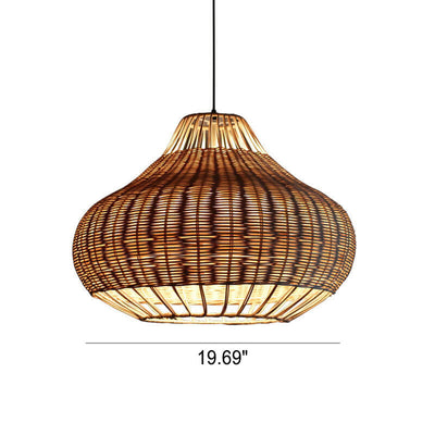 Southeast Asia Creative Rattan 1-Light Pendant Light