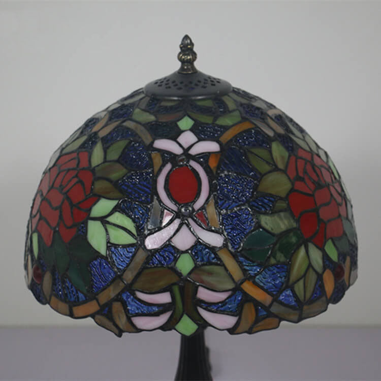Lámpara de mesa Tiffany European Blooming Flower de 1 luz 
