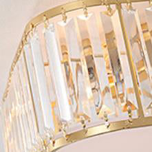 Modern Crystal Square 5-Light Flush Mount Ceiling Light