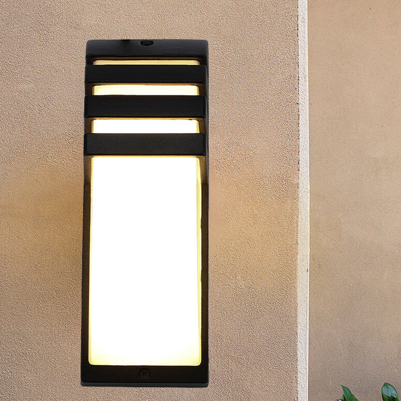 Moderne gebogene geometrische wasserdichte LED-Wandleuchte für den Außenbereich