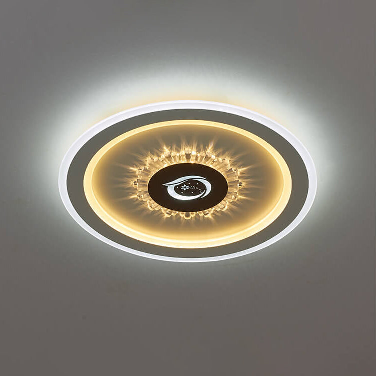 Luz de montaje empotrado LED simple de acrílico redondo 