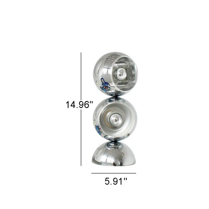 Nordischer minimalistischer Chrom-Metall-Orb 1/2/3 Licht-Tischlampe 