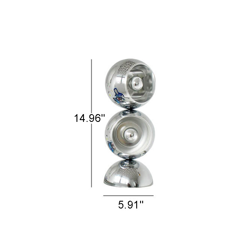 Nordischer minimalistischer Chrom-Metall-Orb 1/2/3 Licht-Tischlampe 