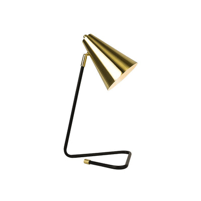 Einfache Eisen-Glockenschirm-Dreieck-1-Licht-Tischlampe 