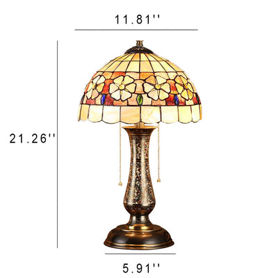 Tiffany European Shell Pattern 2-Light Tischlampe 