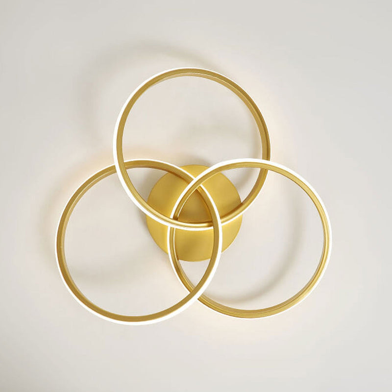 Nordic Light Luxus Ring Gestaffeltes Überlappungsdesign LED-Deckenleuchte 