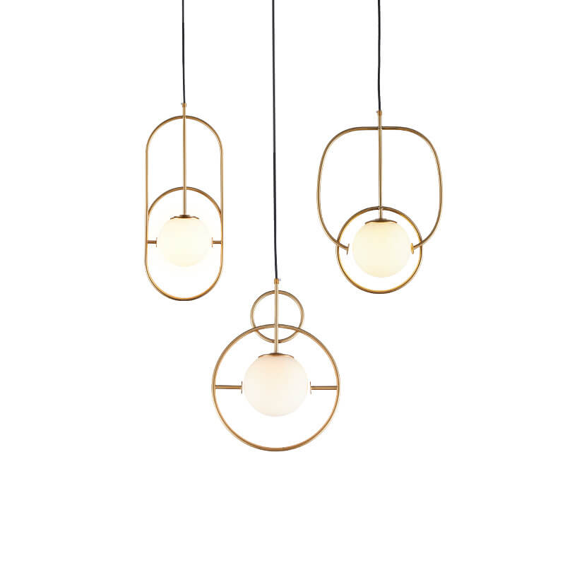 ضوء قلادة LED بلمبة زجاجية واحدة من Nordic Creative Circle Ball 