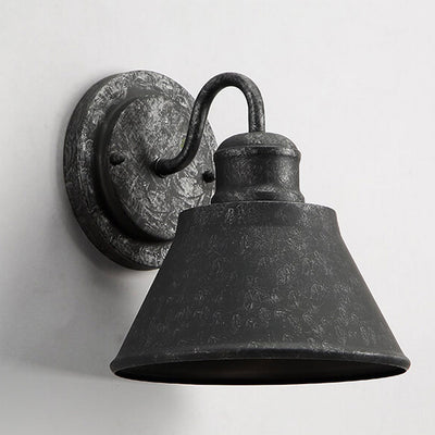 Vintage Industrial Hardware Iron Bell Shade Wasserdichte 1-Licht-Wandleuchte für den Außenbereich