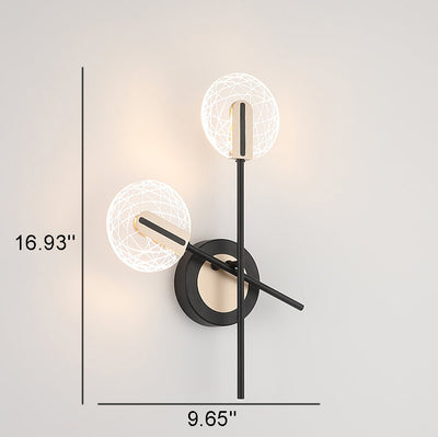 مصباح حائط LED دوار 1/2 بضوء أكريليك حديث 