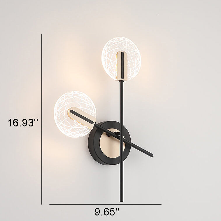 Moderne drehbare 1/2-Licht-LED-Wandleuchte aus Acryl 