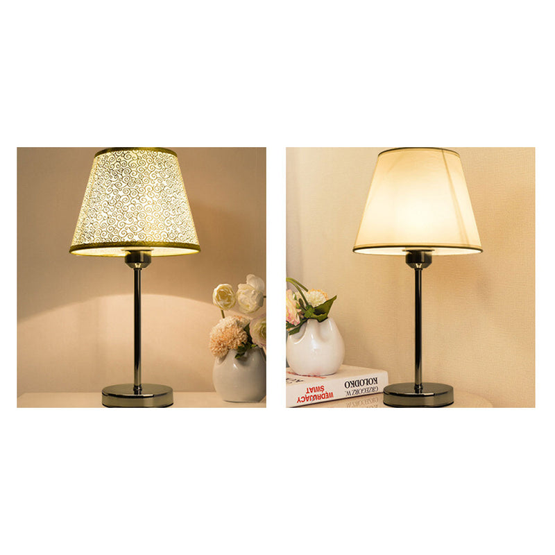 Lampe de table européenne rétro en tissu à 1 lumière 