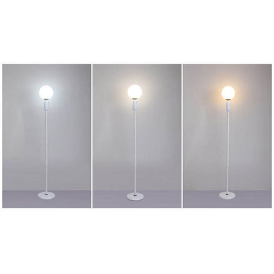 Nordic Minimalist Glass Ball Linear Base LED Standing Floor Lamp