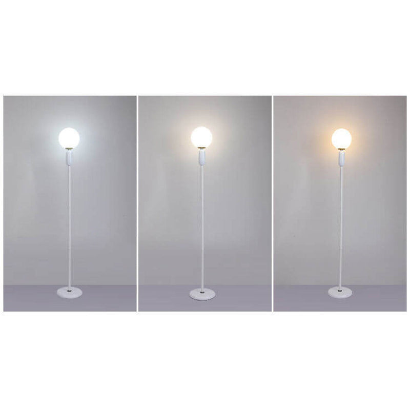 Nordic Minimalist Glass Ball Linear Base LED Standing Floor Lamp