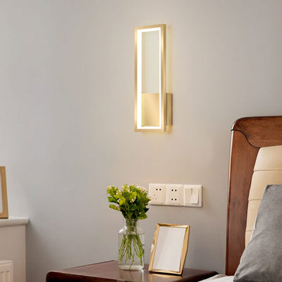 Creative Light Luxury Rectangular Hollow Ring Design LED Wall Sconce Lamp