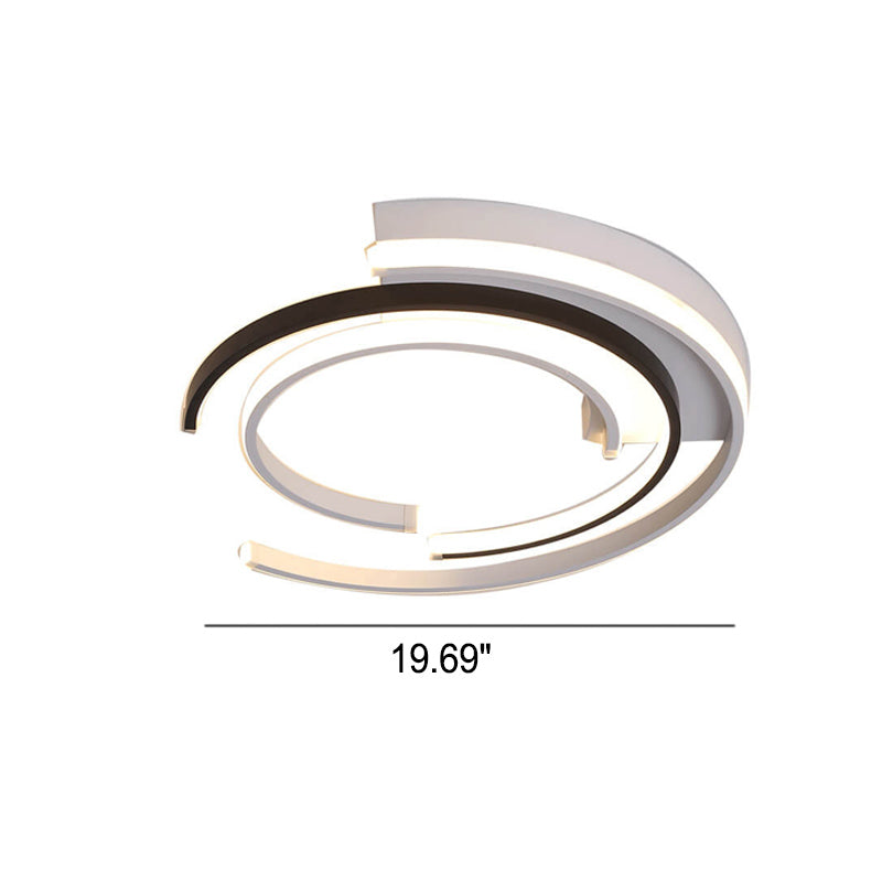 Nordic Creative Circle Half Round LED Flush Mount Ceiling Light