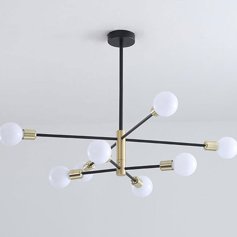 Nordic Minimalist Branch Wrought Iron Aluminum 4/6/8-Light Chandelier