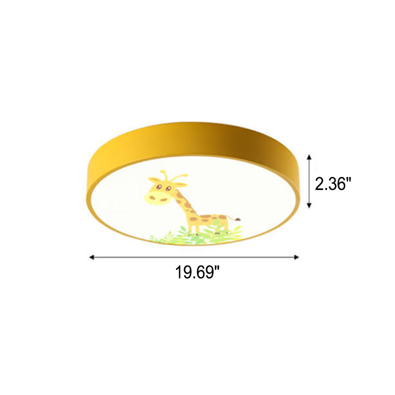 Plafonnier LED rond coloré et créatif pour enfants 