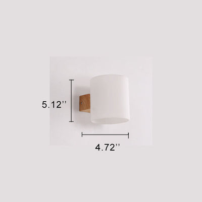 Modern 1-Light Cylindrical Shape Wall Sconce Lamp