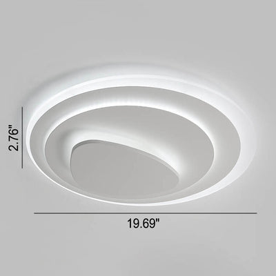Nordic Simple Geometric Wrought Iron Acrylic LED Flush Mount Ceiling Light