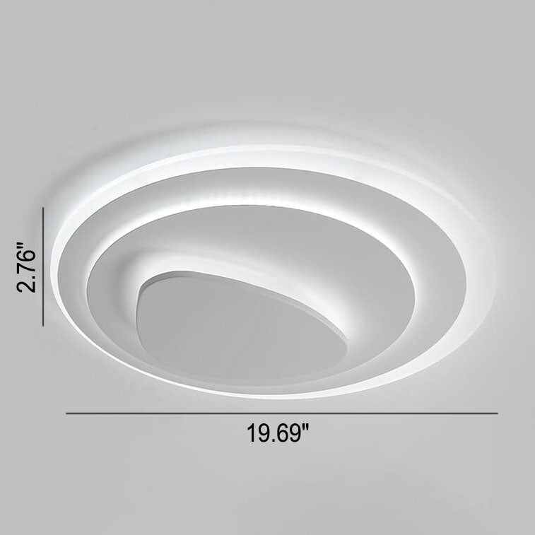 Nordic Simple Geometric Wrought Iron Acrylic LED Flush Mount Ceiling Light