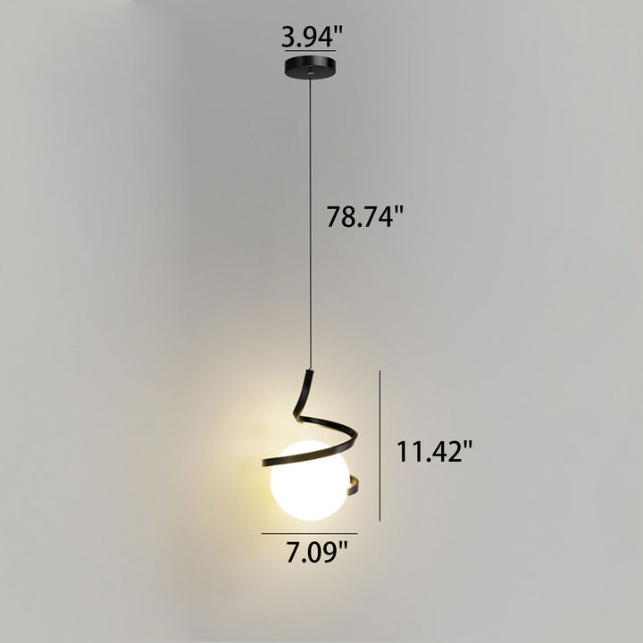Luz colgante LED de hierro forjado minimalista moderno 