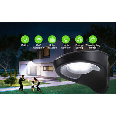 Solar Creative Round PC LED Outdoor Garage Wall Sconce Lamp