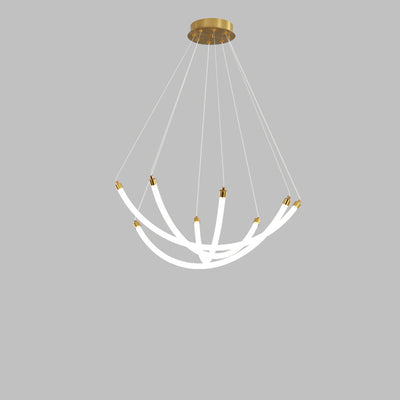 Nordic Creative Arc Line  Luminous LED Chandelier
