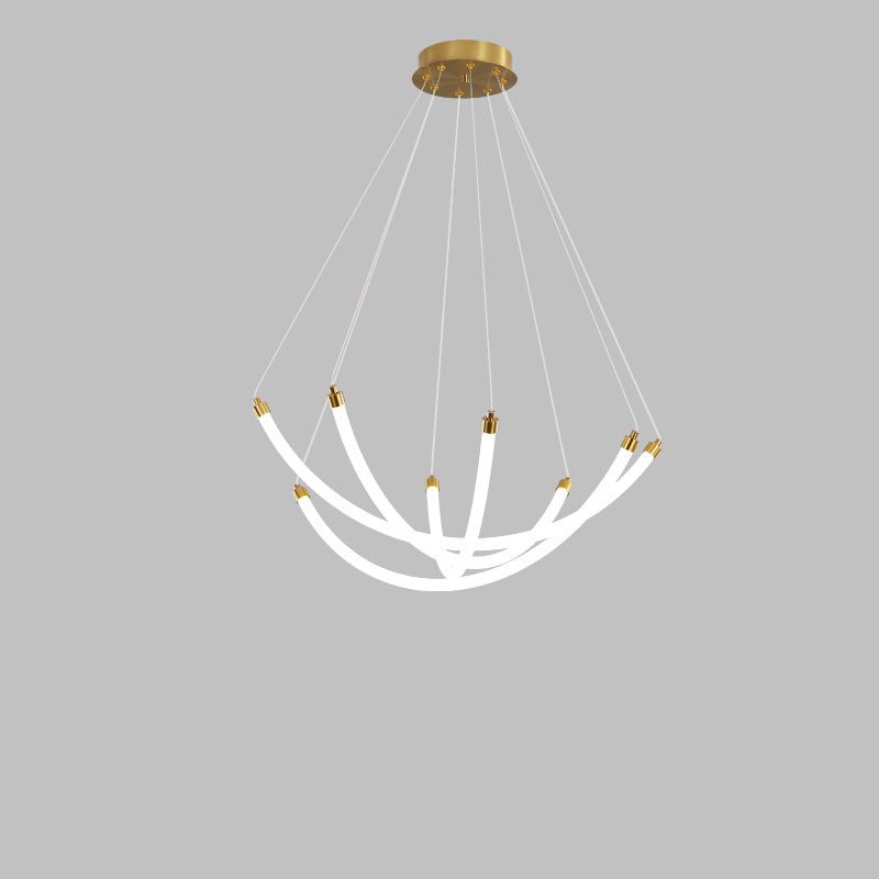 Nordic Creative Arc Line  Luminous LED Chandelier