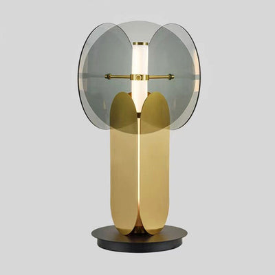 Lampe de table LED en fer et verre d'épissage créatif moderne 