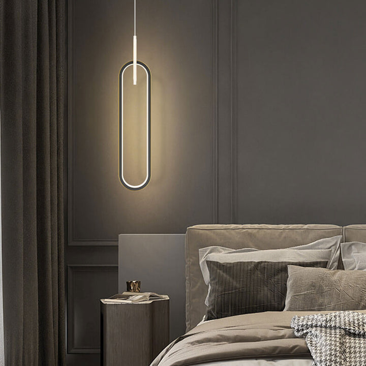 Lámpara colgante LED de 1 luz de cobre minimalista moderna 