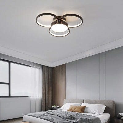 Modern Minimalist Full Copper Acrylic LED Flush Mount Ceiling Light