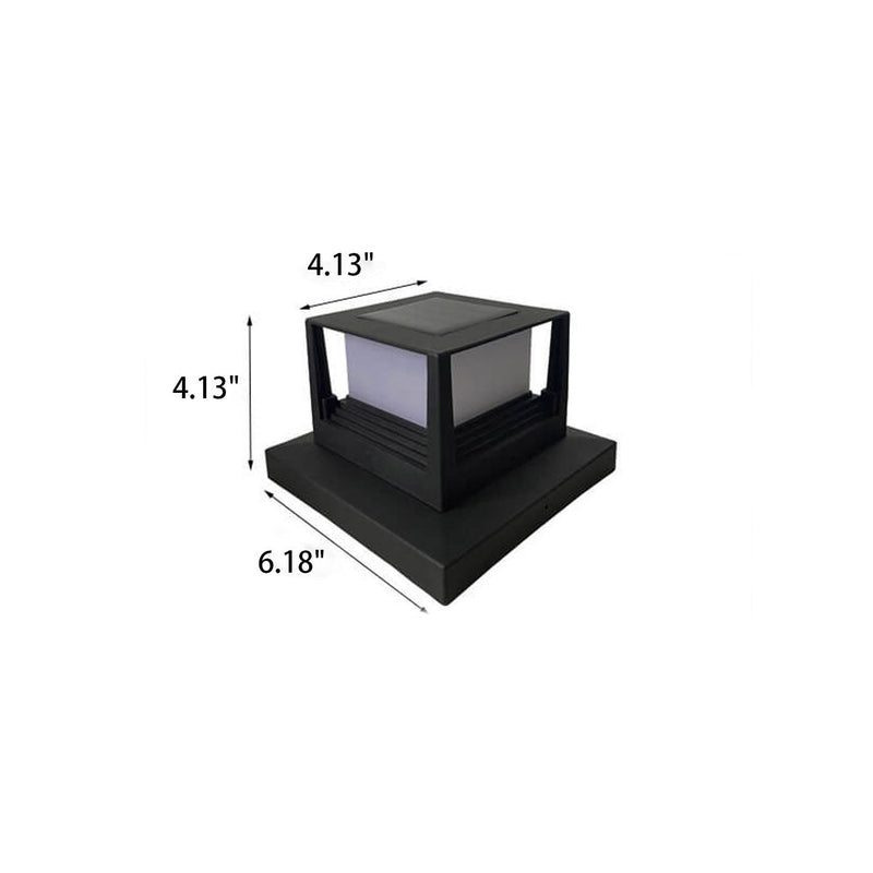 Outdoor-Solar-Säulen-Kopf-Licht-Quadrat-Säulen-Kopf-Licht-Garten-Licht 