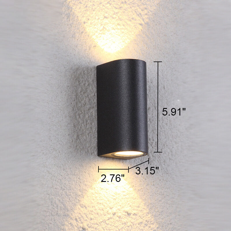 Applique murale LED à Double tête en aluminium, couleur unie, moderne, étanche, pour l&