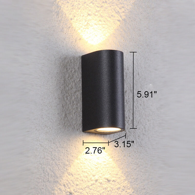 Modern Solid Color Aluminum Double-headed LED Outdoor Waterproof Wall Sconce Lamp