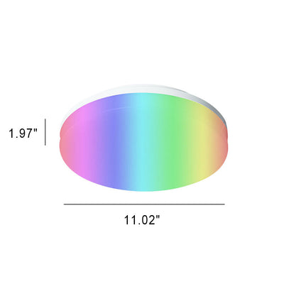 RGB Smart Round Flat Moisture Resistant LED Flush Mount Ceiling Light