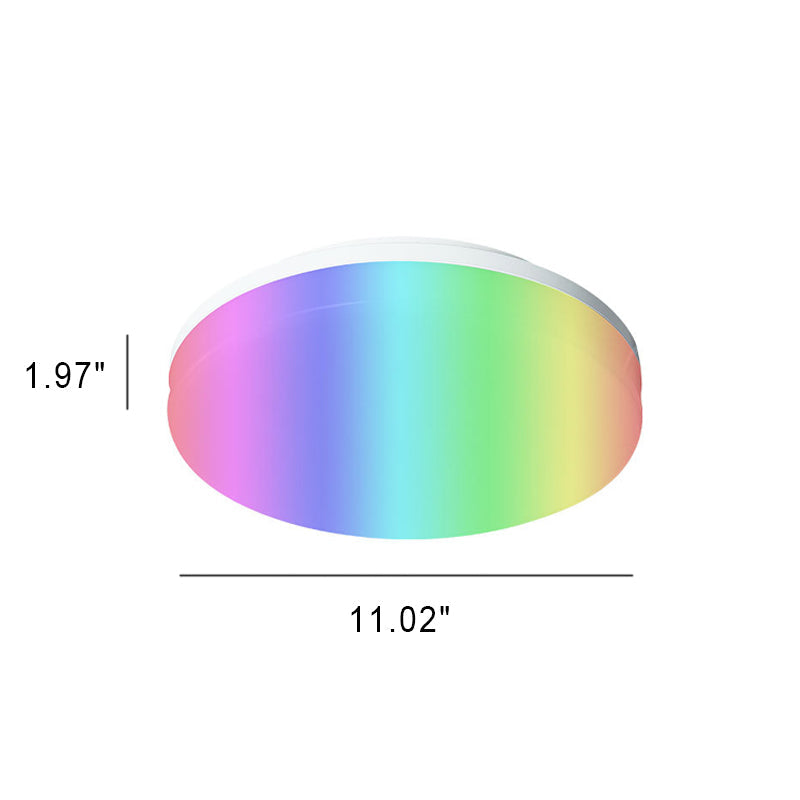 RGB Smart Round Flat Moisture Resistant LED Flush Mount Ceiling Light