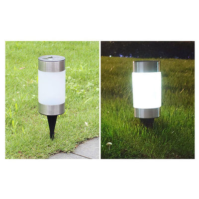 Solar-Kunststoff-Zylinder-Design LED-Rasenleuchte für den Außenbereich 