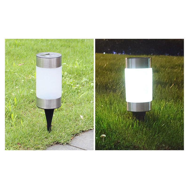 ضوء حديقة خارجي LED بتصميم أسطواني بلاستيكي شمسي 