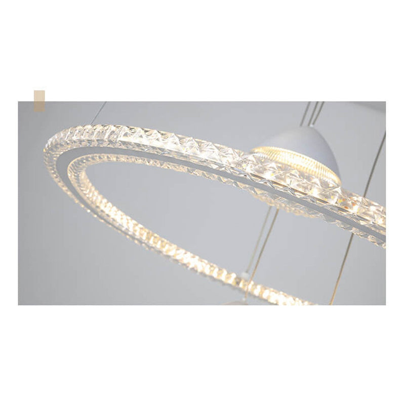Nordic Minimalist Circle Diamond / Apple Hanging LED Chandelier