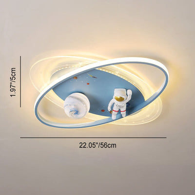 ضوء سقف فلوش ماونت LED أكريليك دائري براتين كرتوني لطفل 