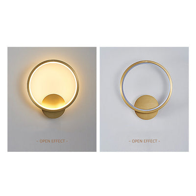 Minimalist 1-Light Round LED Sconce Lamp