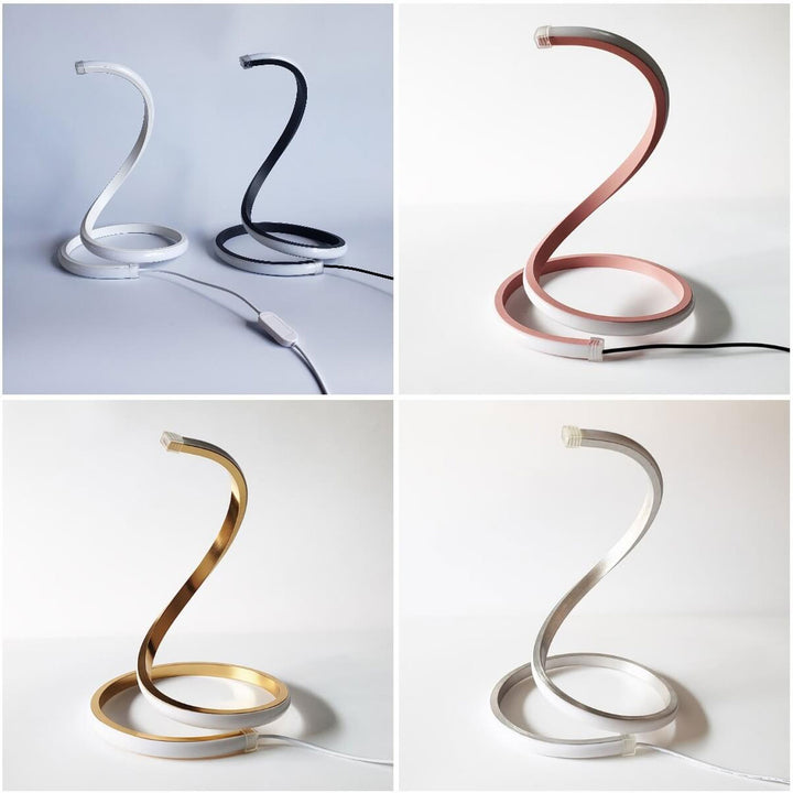 Lampe de table à LED en forme de serpent créatif moderne avec variation de l&