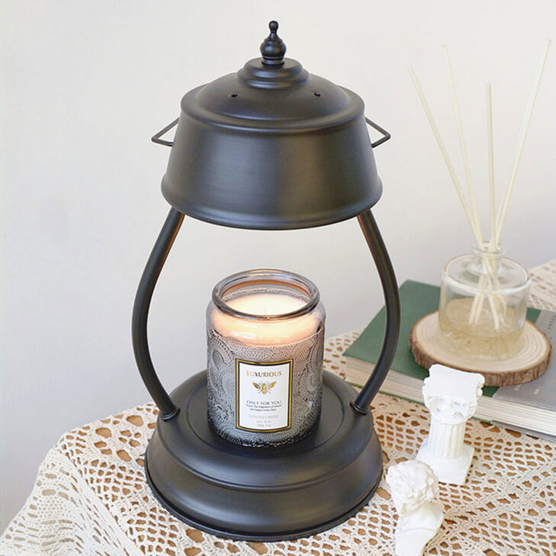 Retro Light Luxury Metal Lantern Melting Wax Table Lamp