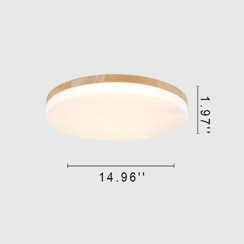 Modern Acrylic Shade Round Log LED Flush Mount Light