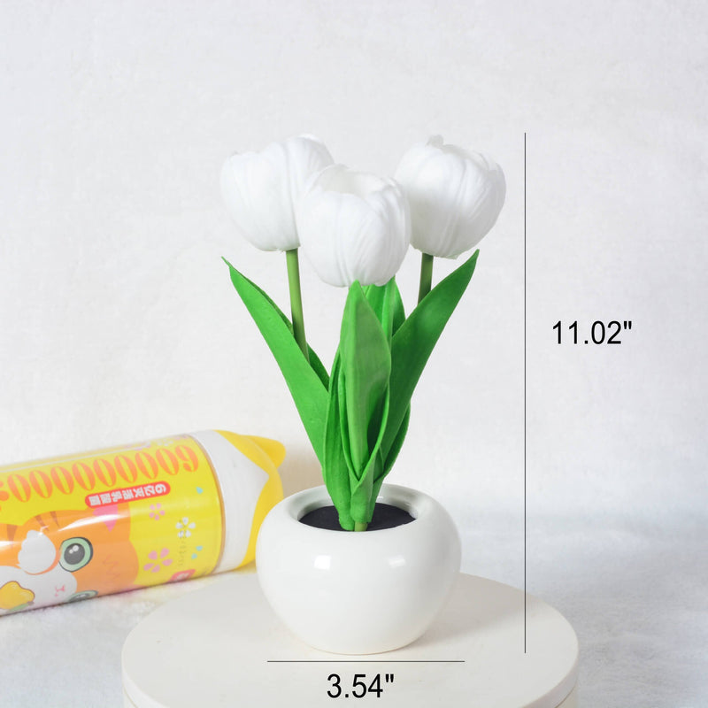 Lámpara de mesa LED de simulación creativa moderna Tulipán Peonía 