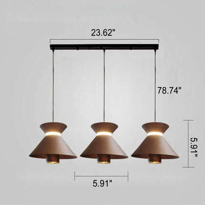 Modern Minimalist Solid Color Aluminum LED Island Light Chandelier