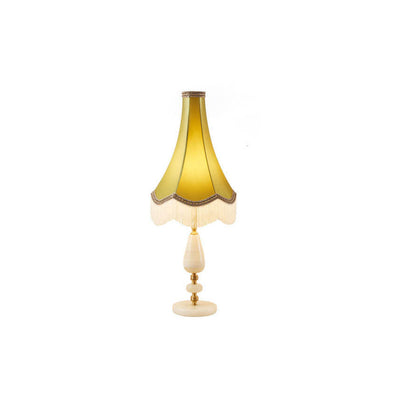 Lampe de Table à Franges Rétro Française en Cuivre à 1 Lumière 