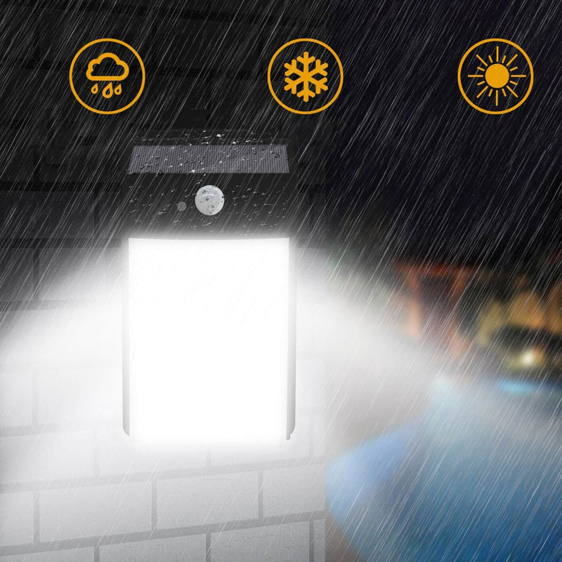 Lampe murale à détecteur solaire LED carrée pour jardin extérieur 