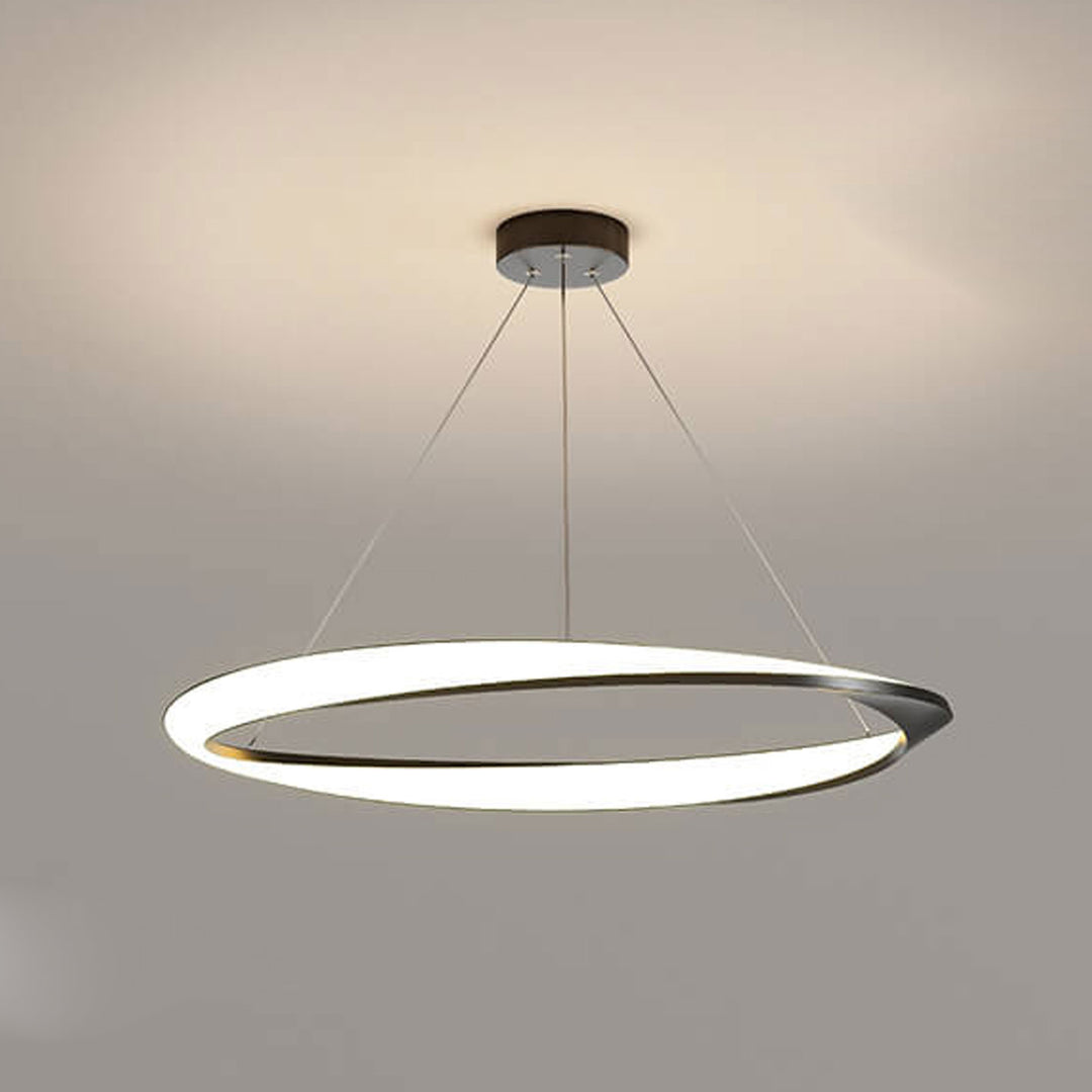 Lámpara colgante LED redonda de aluminio de lujo nórdico 