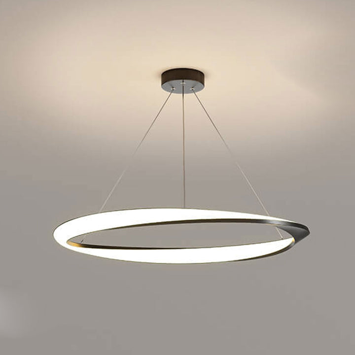 Lámpara colgante LED redonda de aluminio de lujo nórdico 